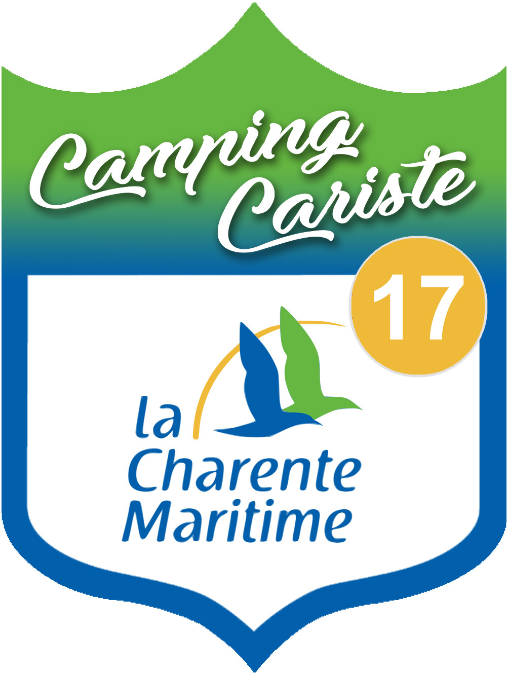 Campingcariste Charente Maritime 17 - 20x15cm - Sticker/autocollant