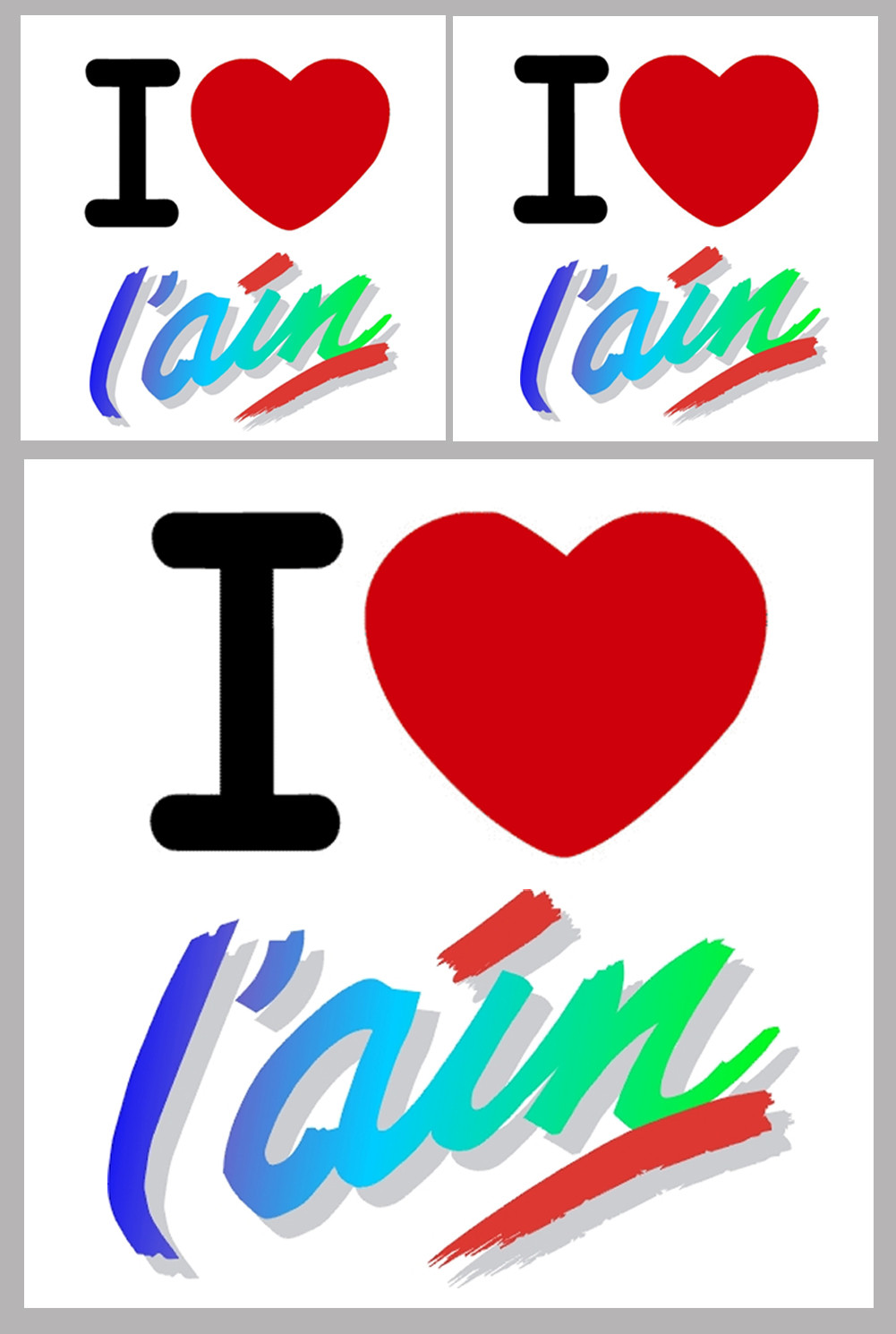 Ain (01) - 1fois 10cm - 2fois 5cm - Sticker/autocollant