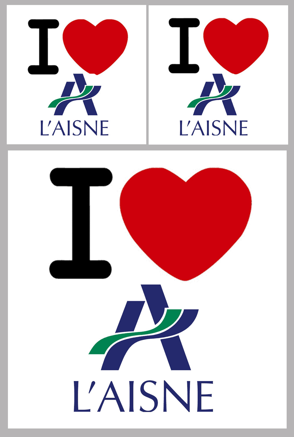 Aisne (02) - 1fois 10cm - 2fois 5cm - Sticker/autocollant