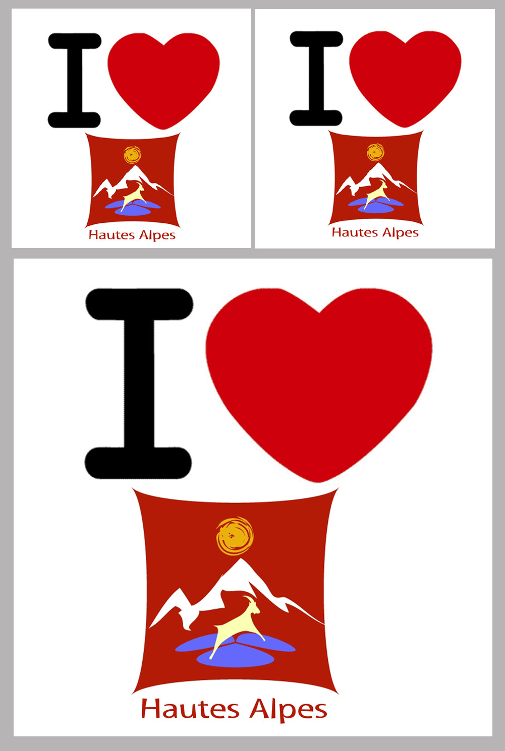 Hautes Alpes (05) - 1fois 10cm - 2fois 5cm - Sticker/autocollant