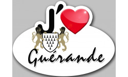 j'aime Guérande - 15x11cm - Sticker/autocollant