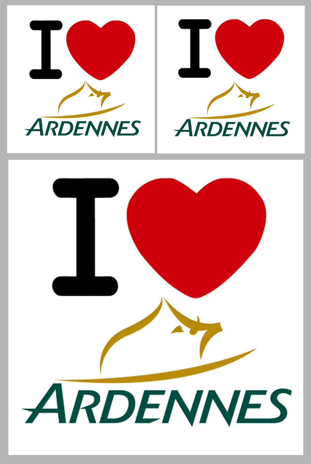 Ardennes (08) - 1fois 10cm - 2fois 5cm - Sticker/autocollant