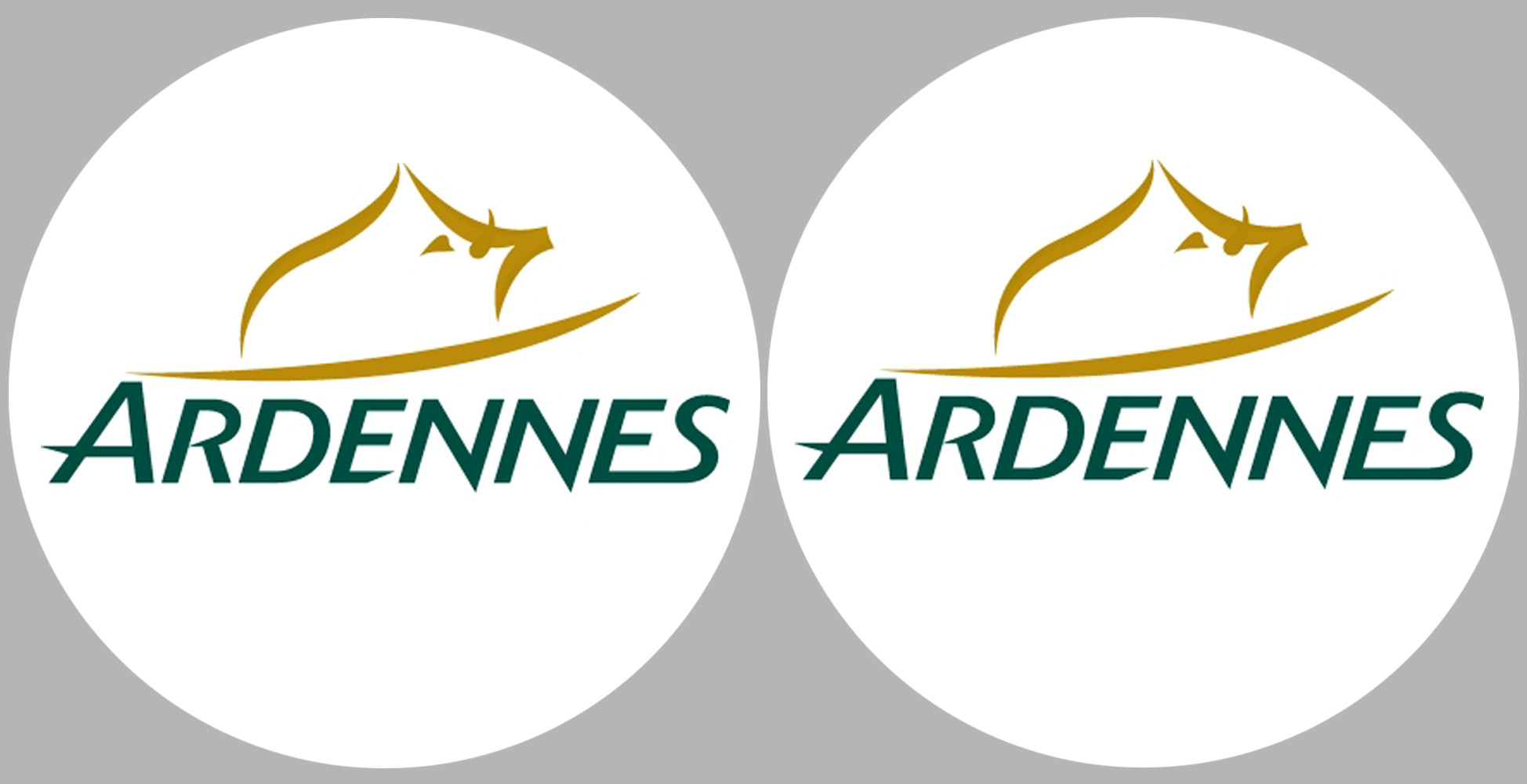 Ardennes  - 2fois 10cm - Sticker/autocollant