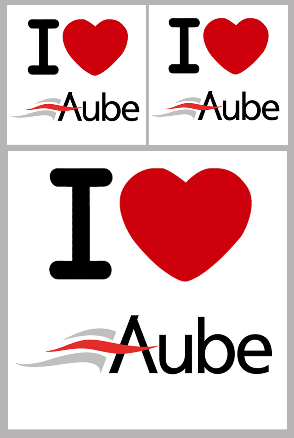 Aube (10) - 1fois 10cm - 2fois 5cm - Sticker/autocollant