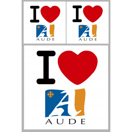 Aude (11) - 1fois 10cm - 2fois 5cm - Sticker/autocollant