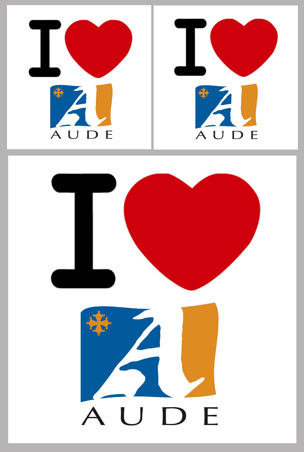 Aude (11) - 1fois 10cm - 2fois 5cm - Sticker/autocollant