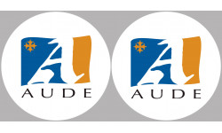 Département Aude 11 - 2 logos de 10cm - Sticker/autocollant