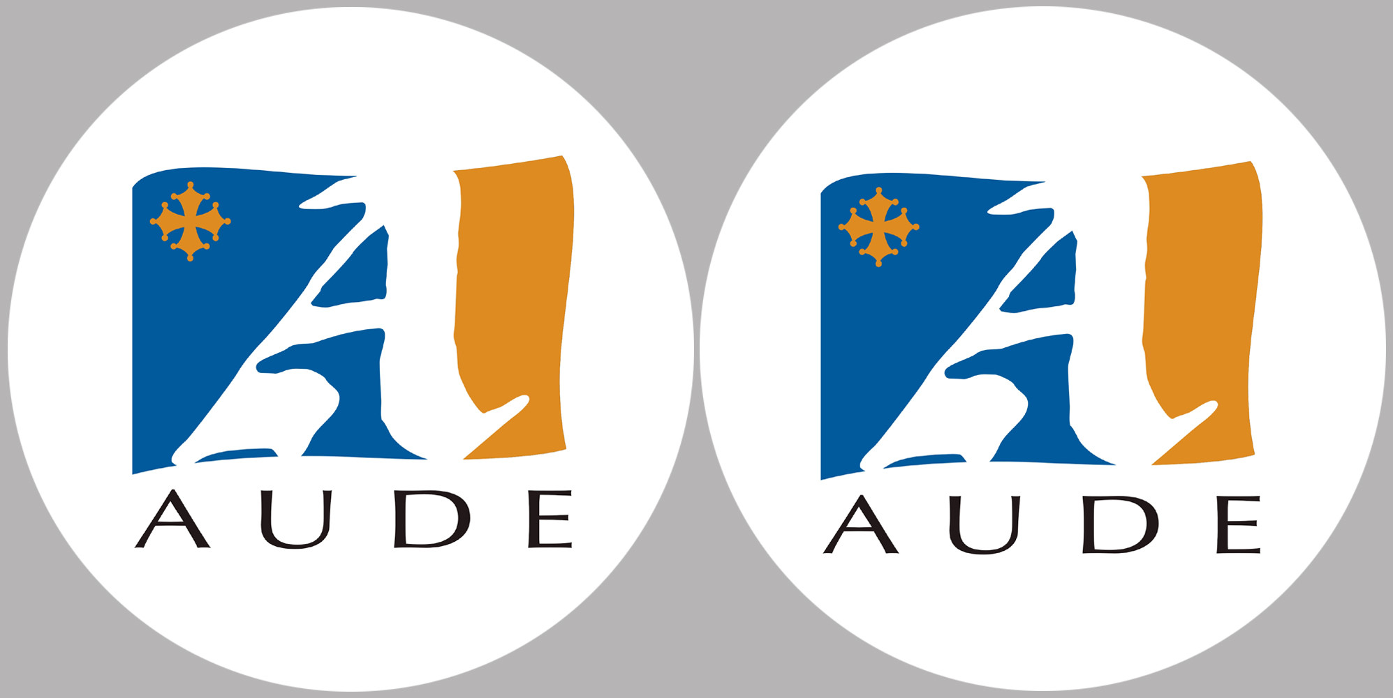 Département Aude 11 - 2 logos de 10cm - Sticker/autocollant