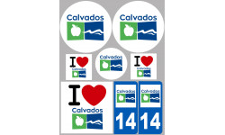 Calvados - 8 autocollants variés - Sticker/autocollant