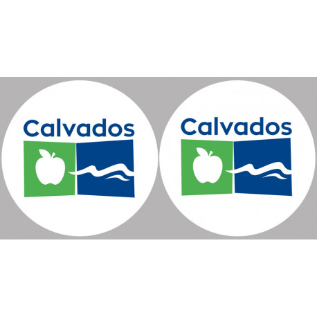 Département Calvados 14  - 2 logos - 10cm - Sticker/autocollant