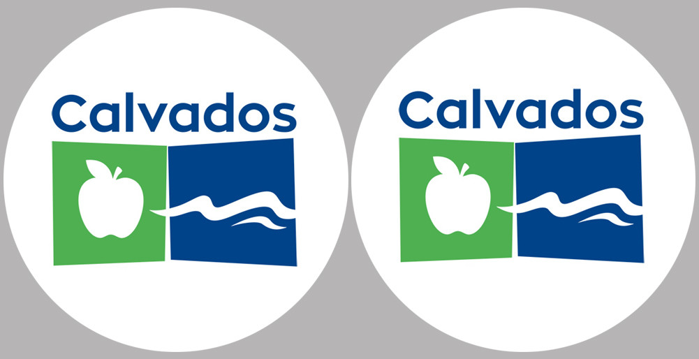 Département Calvados 14  - 2 logos - 10cm - Sticker/autocollant