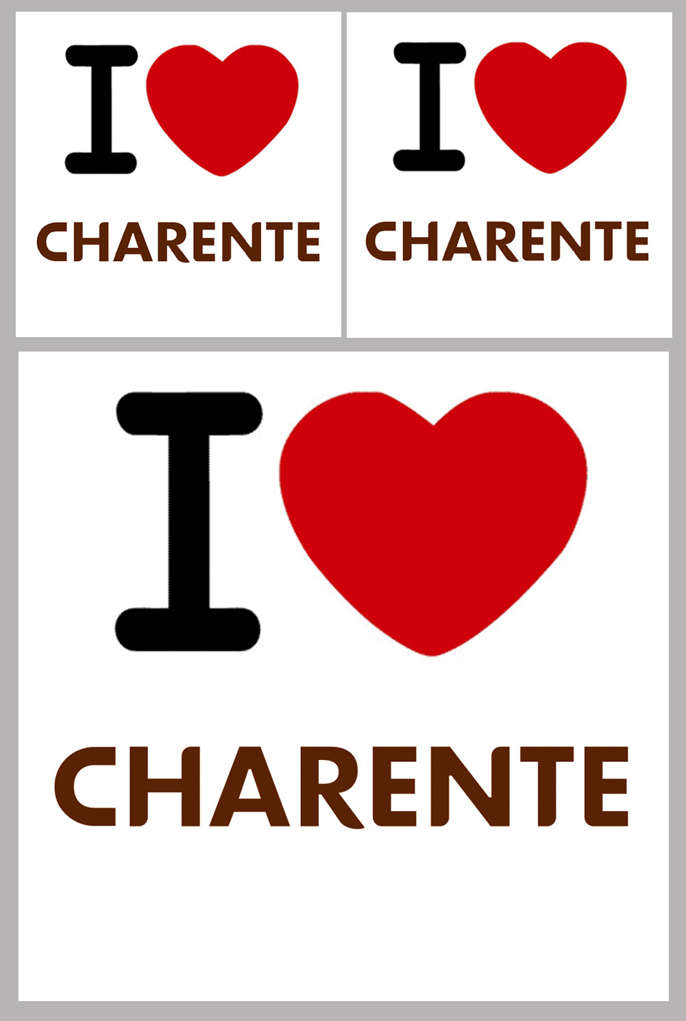 Charente (16) - 1fois 10cm - 2fois 5cm - Sticker/autocollant