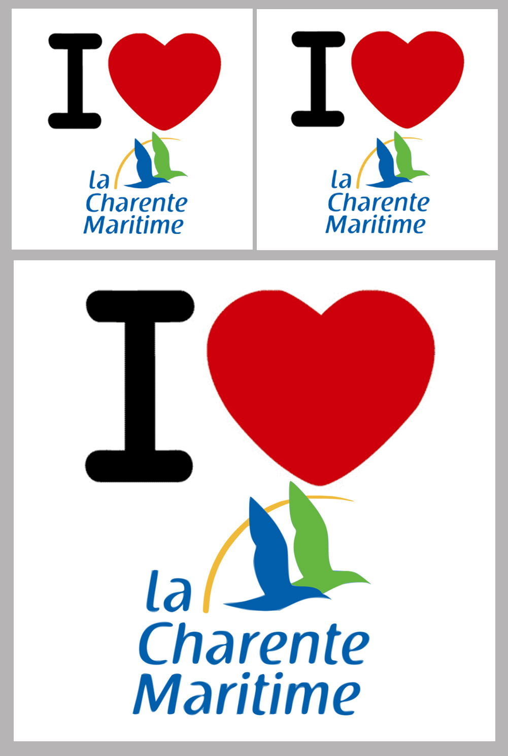 Charente Maritime (17) - 1fois 10cm - 2fois 5cm - Sticker/autocollant