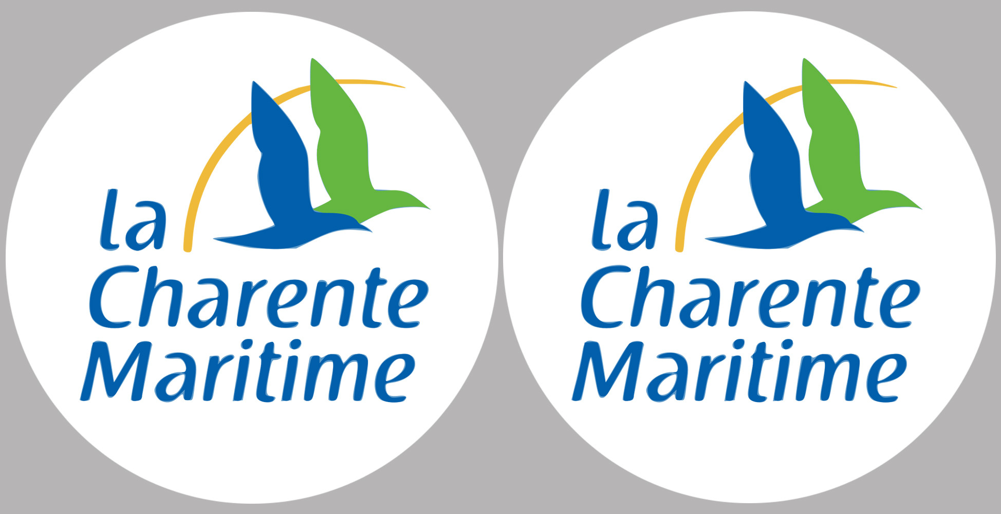 Département La Charente Maritime 17  - 2 logos x 10cm - Sticker/autocollant