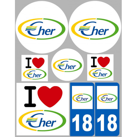 Cher - 8 autocollants variés - Sticker/autocollant