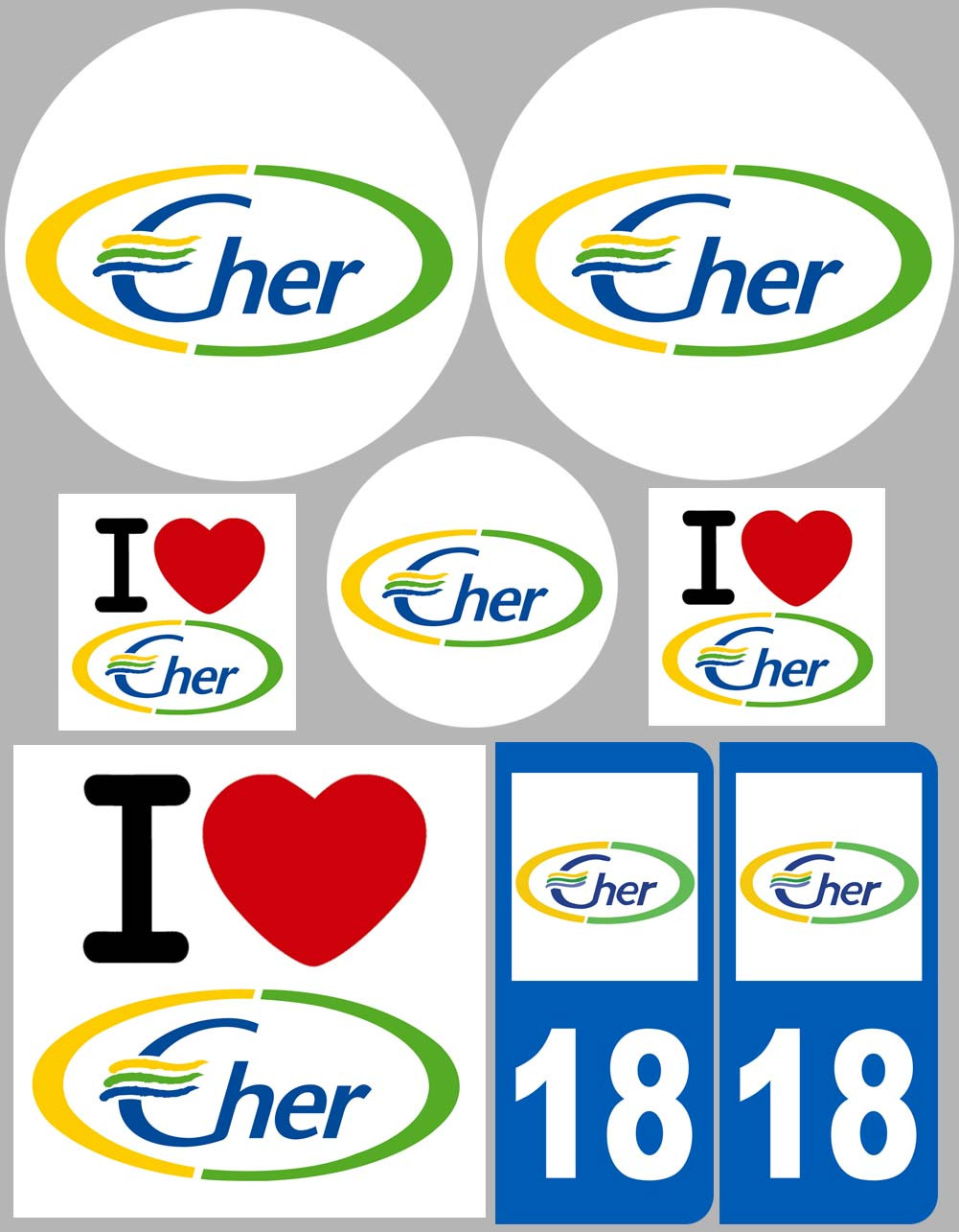 Cher - 8 autocollants variés - Sticker/autocollant