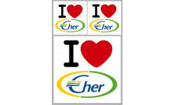 Cher (18) - 1fois 10cm - 2fois 5cm - Sticker/autocollant