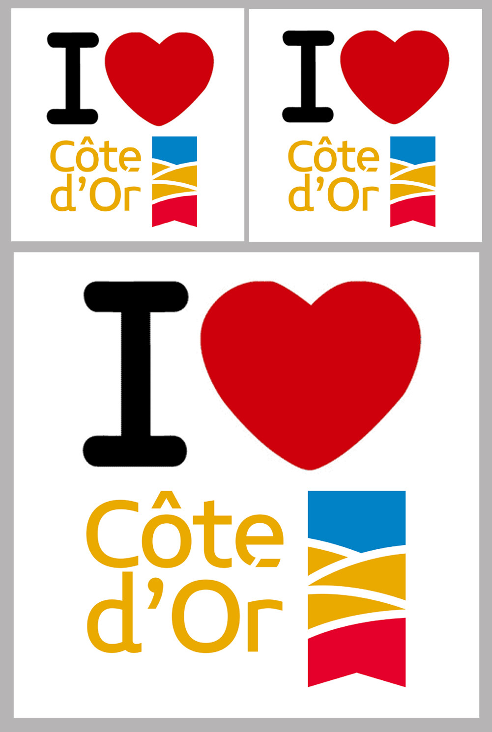 Côte d'Or - 1fois 10cm - 2fois 5cm - Sticker/autocollant