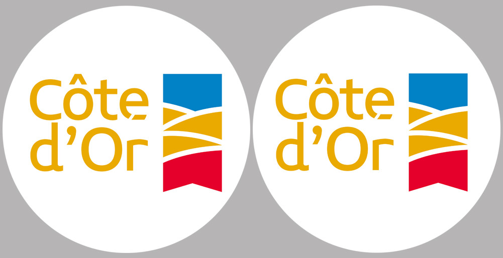 Département La Côte d'Or 21 - 2fois 10cm - Sticker/autocollant