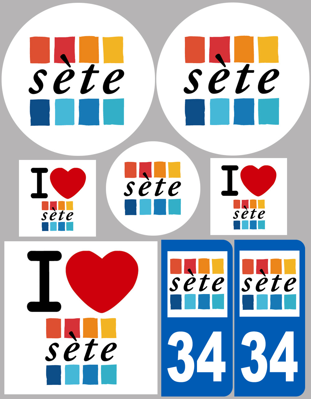 ville de Sète (kit) - Sticker/autocollant