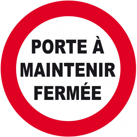 Porte à maintenir fermée (5cm) - Sticker/autocollant