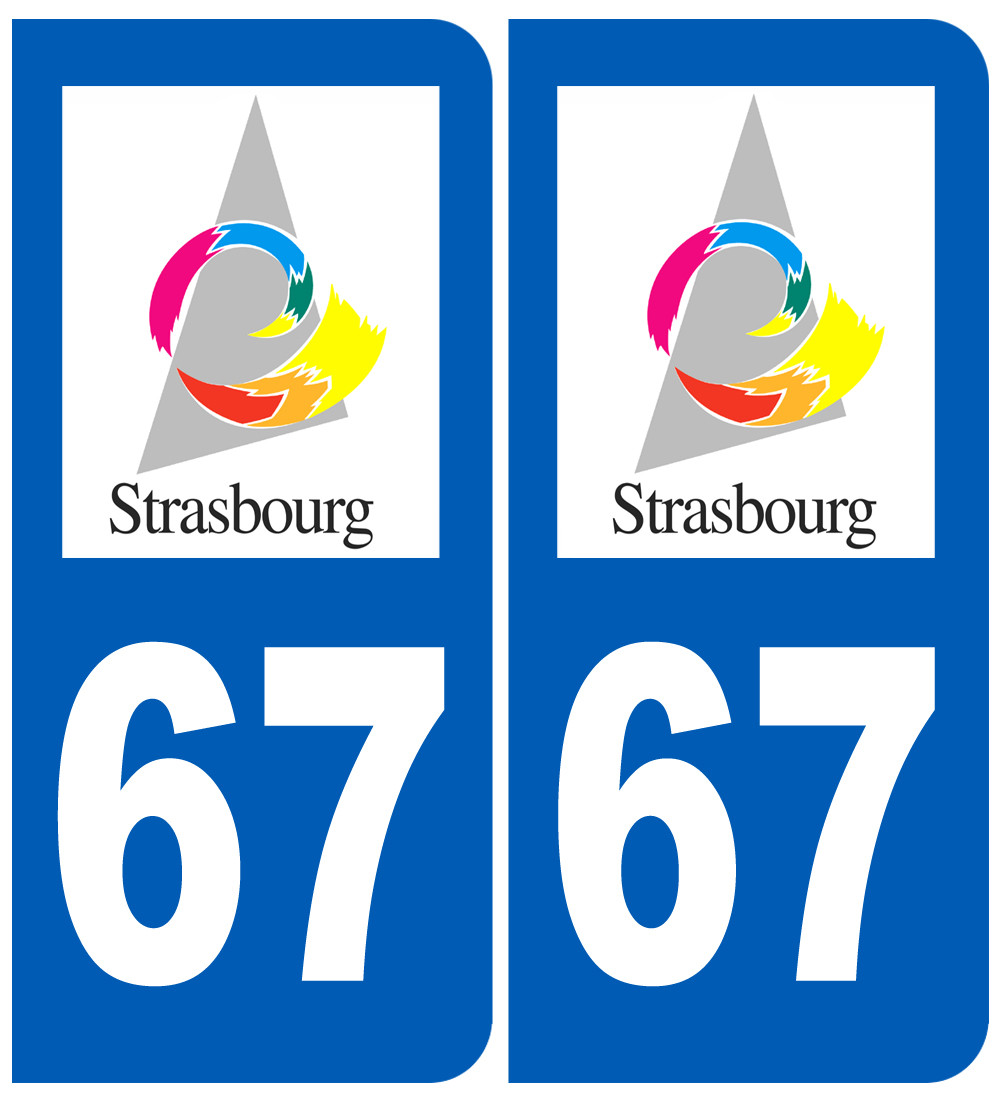 immatriculation 67 Strasbourg - Sticker/autocollant