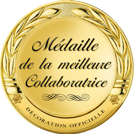 Médaille de la meilleure collaboratrice - 20x20cm - Sticker/autocollant