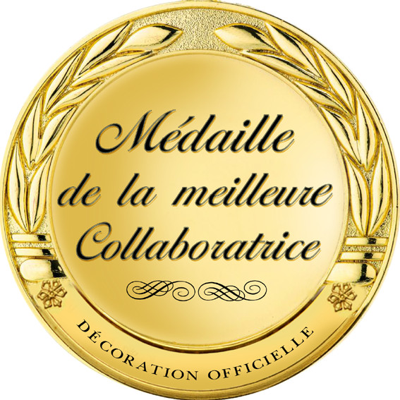 Médaille de la meilleure collaboratrice - 20x20cm - Sticker/autocollant