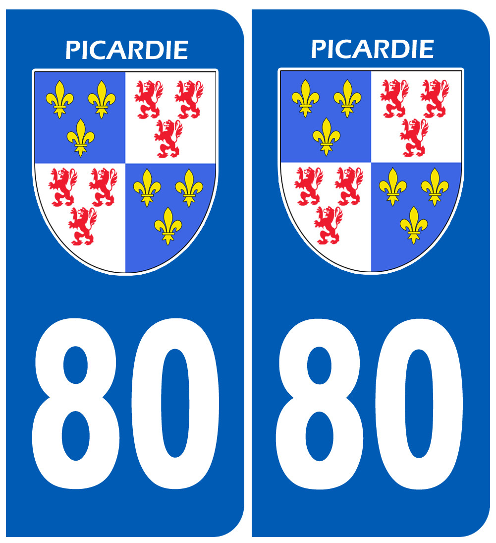 immatriculation 80 la Picardie - Sticker/autocollant