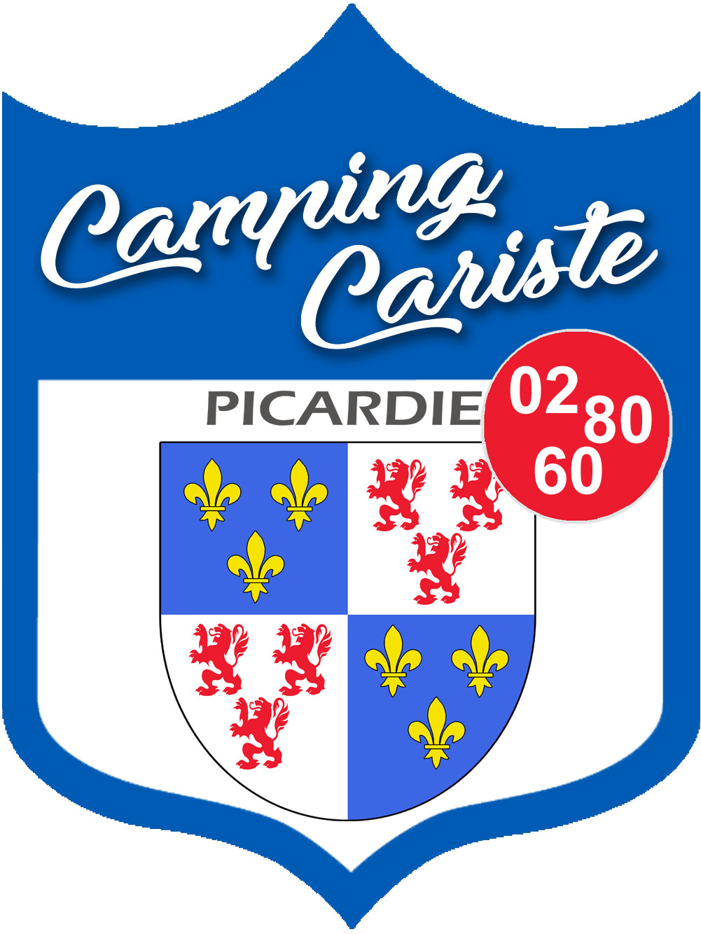 Campingcariste Picardie - 20x15cm - Sticker/autocollant