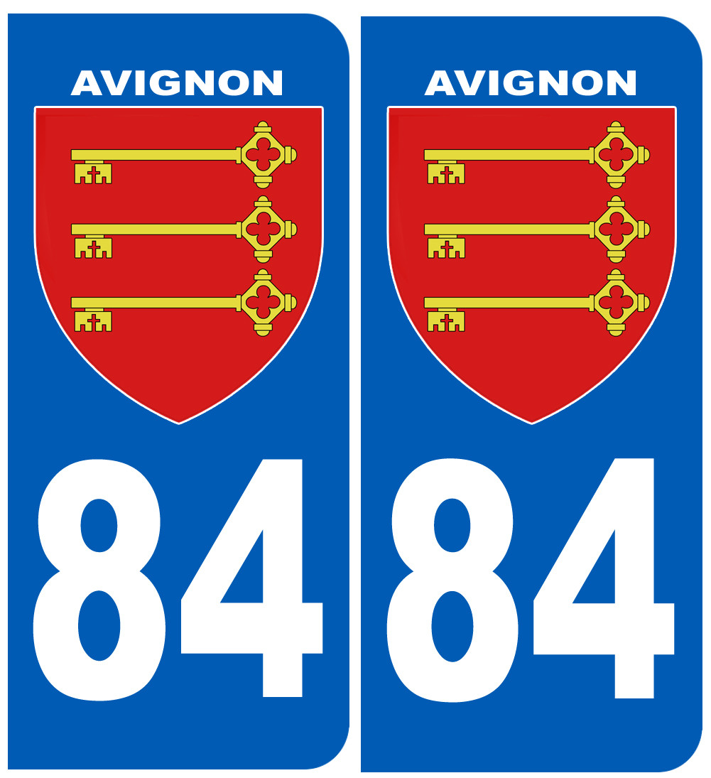 immatriculation 84 Avignon - Sticker/autocollant