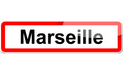 Marseille - 15x4 cm - Sticker/autocollant