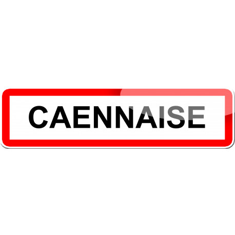 Caennaise - 15x4 cm - Sticker/autocollant