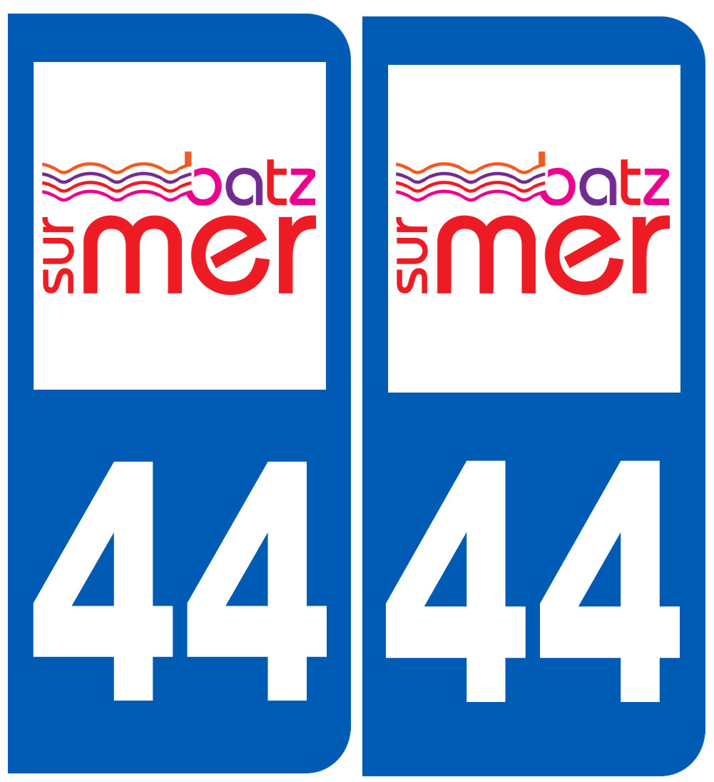 immatriculation 44 Batz sur Mer - Sticker/autocollant