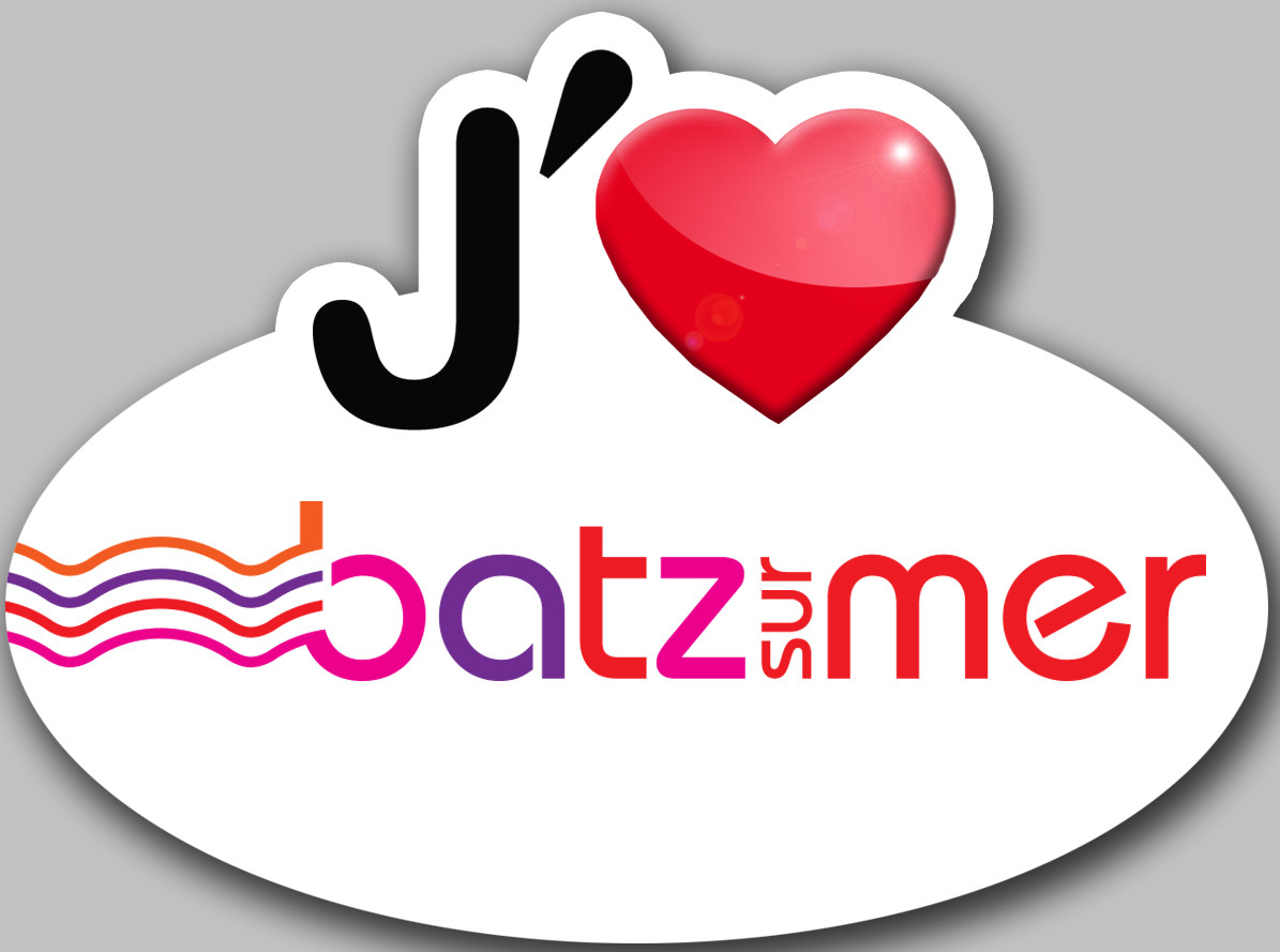 j'aime Batz-sur-Mer - 15x11cm - Sticker/autocollant