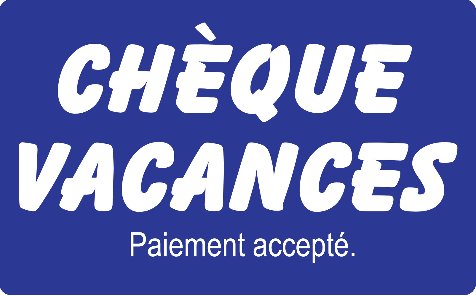 Paiement Chèque vacances accepté - 10x6cm - Sticker/autocollant