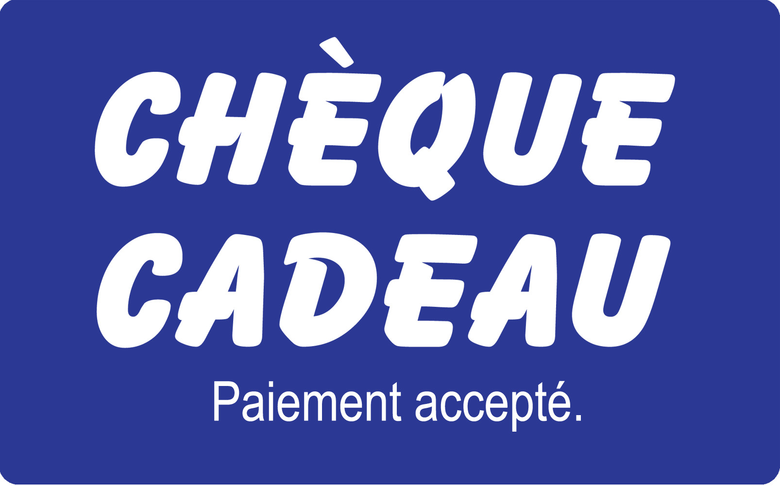 Paiement Chèque cadeau accepté - 10x6cm - Sticker/autocollant