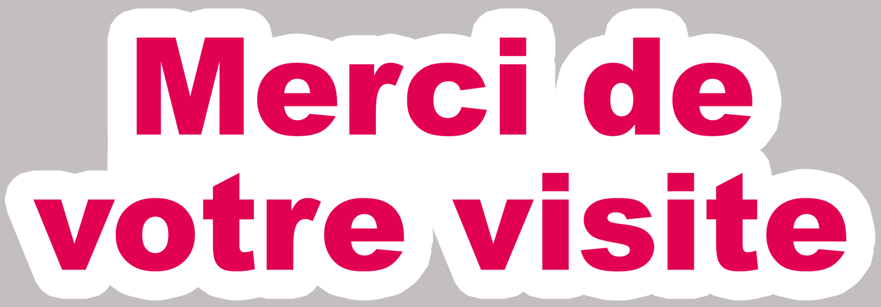 Merci de votre visite - 20x7cm - Sticker/autocollant