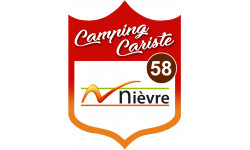 campingcariste Nièvre 58 - 10x7.5cm - Sticker/autocollant