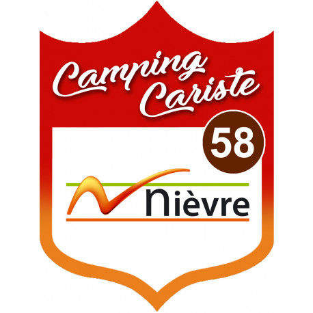 campingcariste Nièvre 58 - 10x7.5cm - Sticker/autocollant