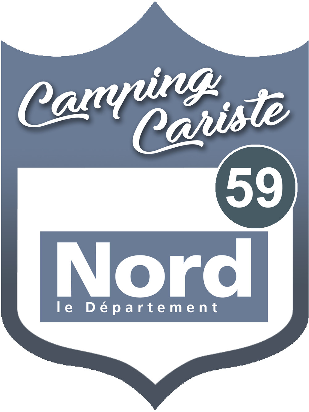 campingcariste nord 59 - 10x7.5cm - Sticker/autocollant