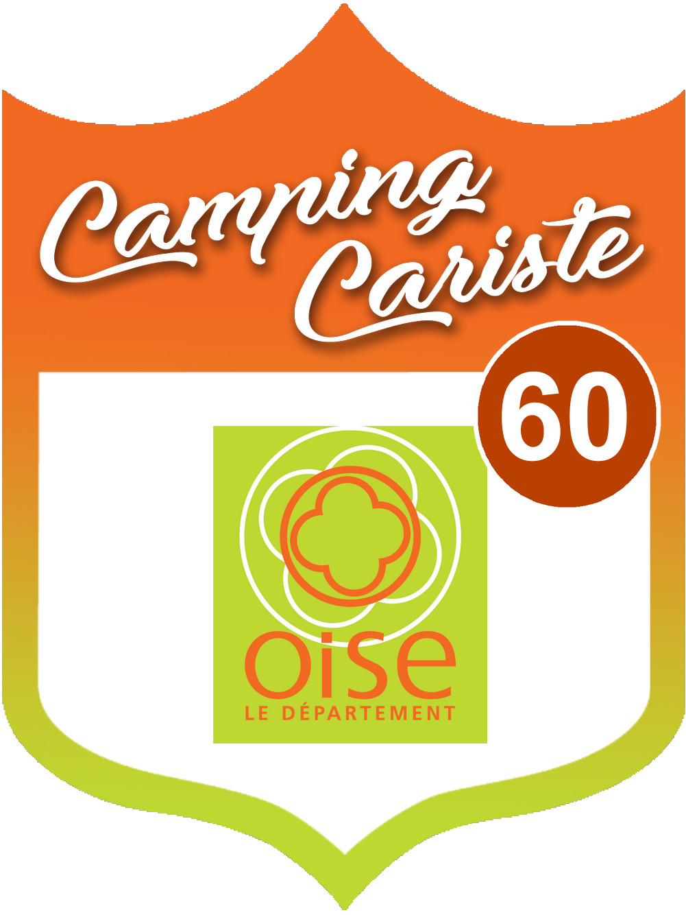 campingcariste Oise 60 - 10x7.5cm - Sticker/autocollant