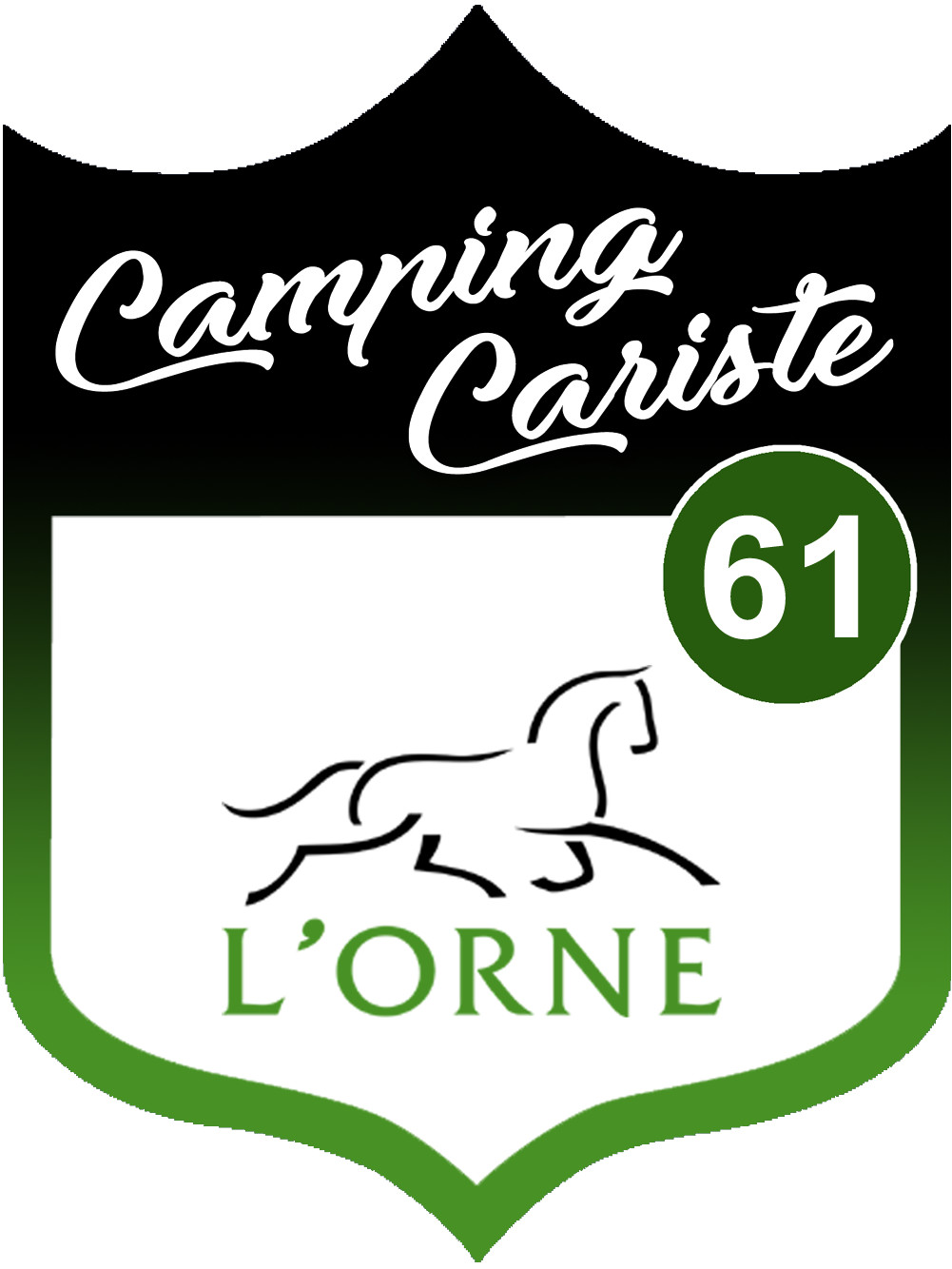 campingcariste l'Orne 61 - 10x7.5cm - Sticker/autocollant