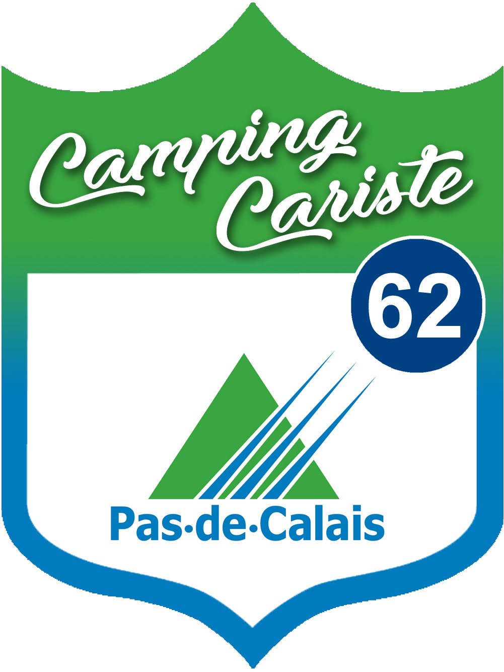 campingcariste Pas de calais 62 - 10x7.5cm - Sticker/autocollant