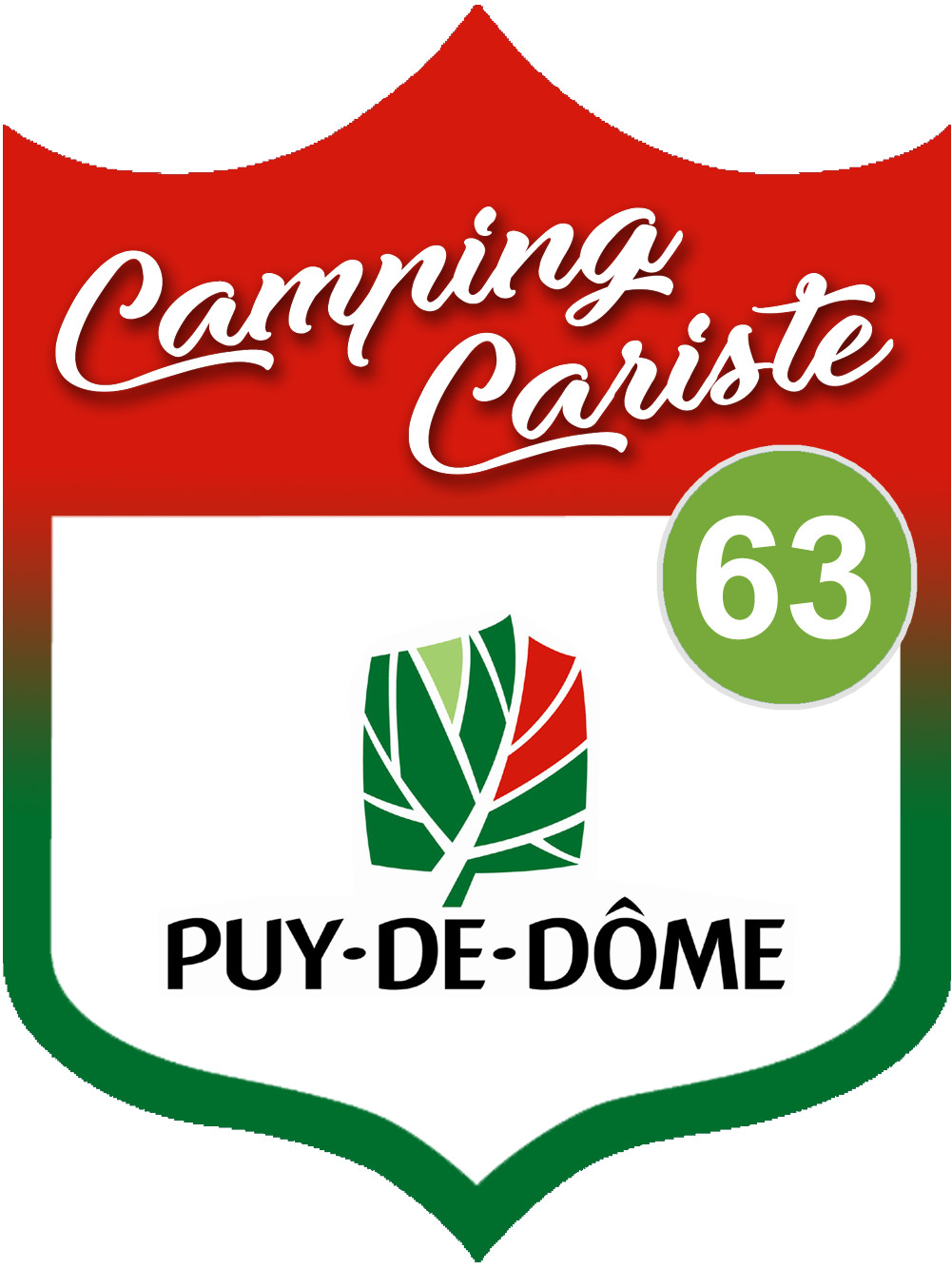 campingcariste Puy de Dôme 63 - 10x7.5cm - Sticker/autocollant