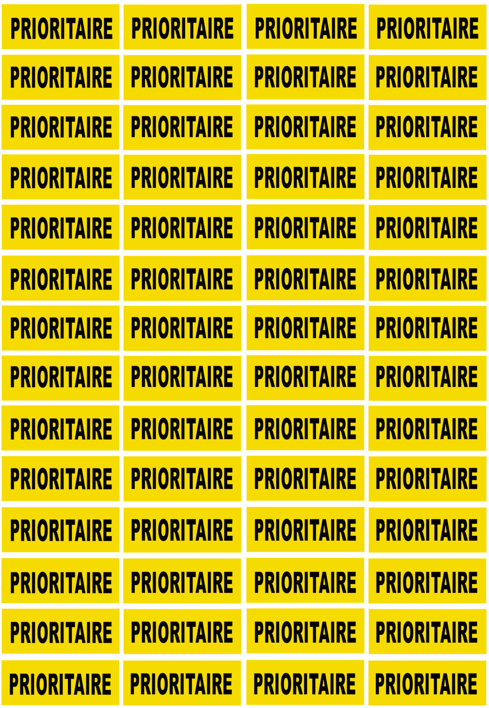 PRIORITAIRE - 56fois 4.8x2cm - Sticker/autocollant