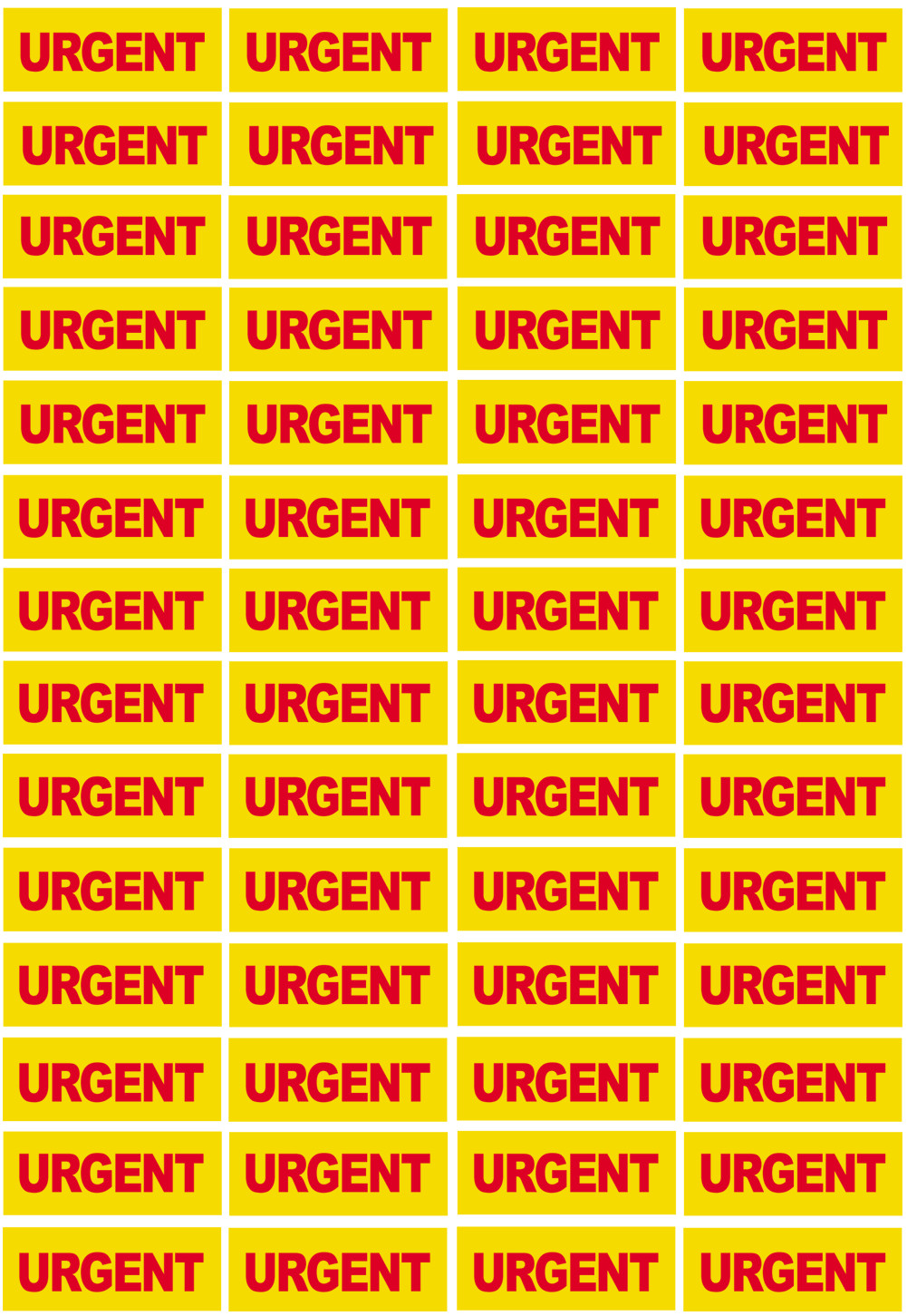 URGENT - 56fois 4.8x2cm - Sticker/autocollant