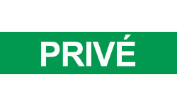 Privé vert - 15x3.5cm - Sticker/autocollant