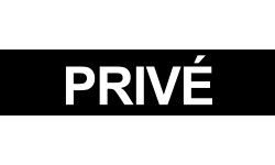 Privé noir - 29x7cm - Sticker/autocollant