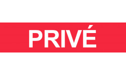 Privé rouge - 15x3.5cm - Sticker/autocollant